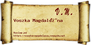 Voszka Magdaléna névjegykártya